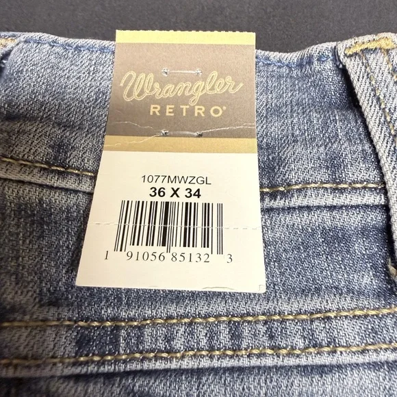 NWT Wrangler Retro Men's 36x34 Slim Bootcut Jeans - Picture 7 of 11